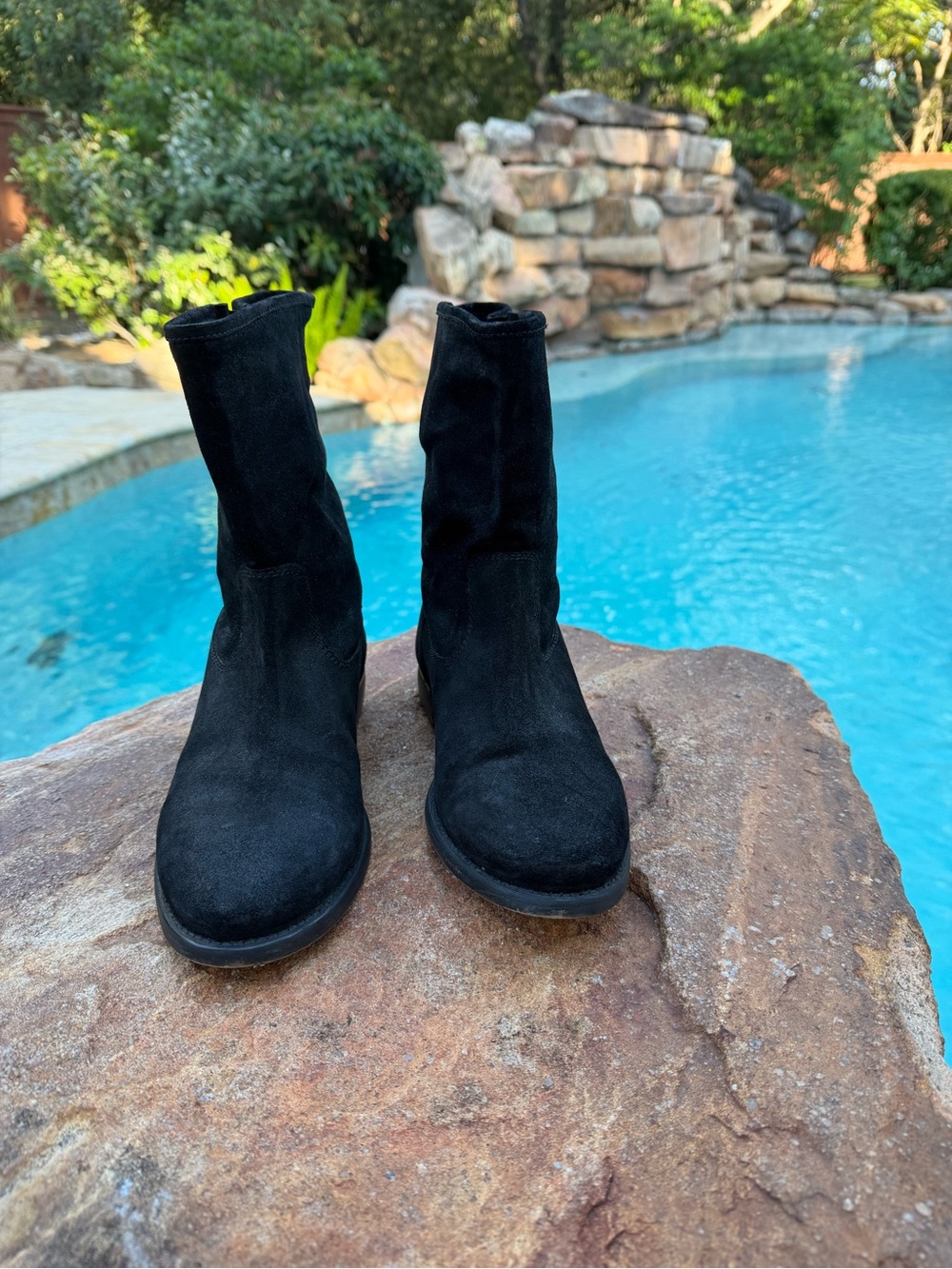 J. Crew Langston Suede Ankle Boots in Black